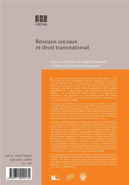 Produktbild: Reseaux sociaux et droit