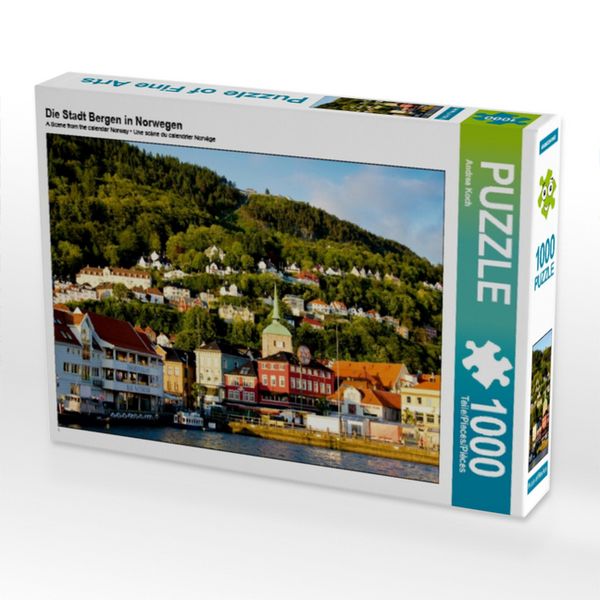 Produktbild: CALVENDO Puzzle Die Stadt Bergen in Norwegen | 1000 Teile Lege-Gr&ouml;&szlig;e 64x48cm Foto-Puzzle f&uuml;r gl&uuml;ckliche Stunden