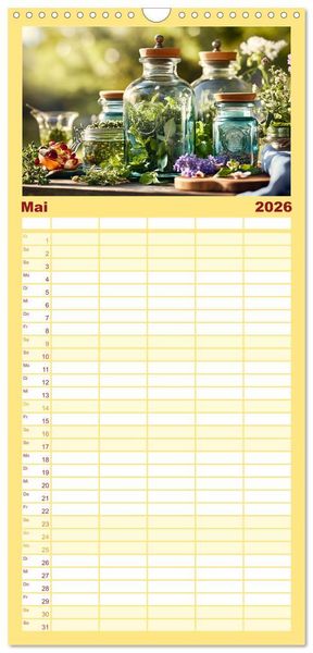 Produktbild: Familienplaner 2026 - K&uuml;chenkalender Glaswerk mit 5 Spalten (Wandkalender, 21 x 45 cm) CALVENDO