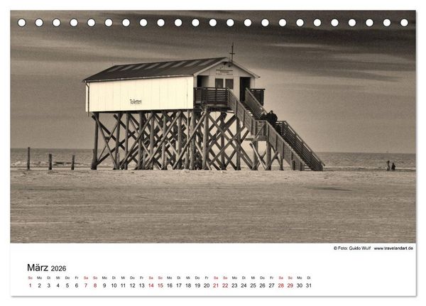 Produktbild: Sankt Peter-Ording. Ein Traum an der Nordsee (Tischkalender 2026 DIN A5 quer), CALVENDO Monatskalender