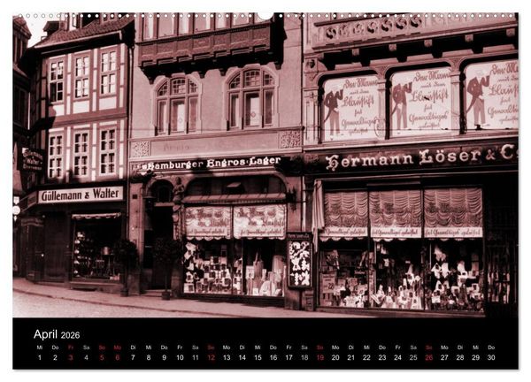 Produktbild: Hildesheimer Schaufenster um 1900 (Wandkalender 2026 DIN A2 quer), CALVENDO Monatskalender