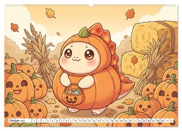 Produktbild: Dino-Babys Jahresreise (Wandkalender 2027 DIN A2 quer), CALVENDO Monatskalender