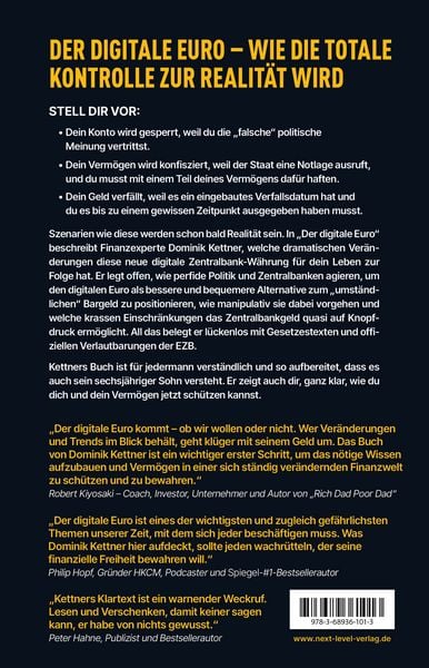 Produktbild: Der digitale Euro &ndash; Die gr&ouml;&szlig;te Enteignung der Geschichte, Spiegelbestseller Platz 1, EZB, CBDC & digitales Zentralbankgeld verstehen, Verm&ouml;gen sch&uuml;tzen, Inflation, Bargeldverbot, finanzielle Freiheit sichern