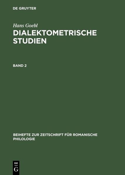 Produktbild: Dialektometrische Studien. Band 2