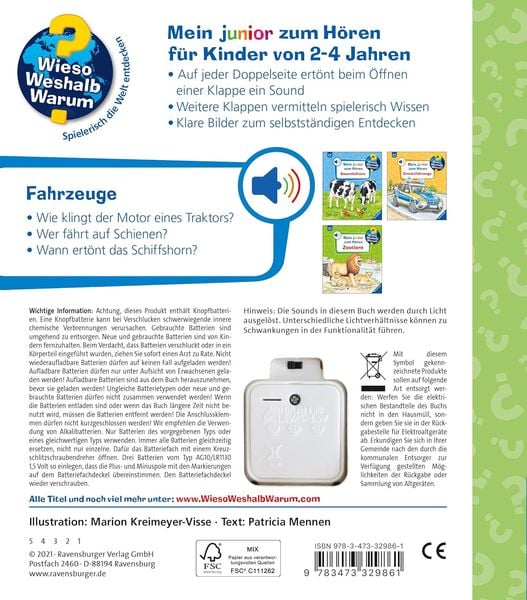 Wieso? Weshalb? Warum? Mein junior zum Hören, Band 4: Fahrzeuge
