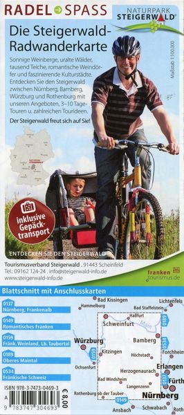 Produktbild: Steigerwald, Volkach - Höchstadt, Bad Windsheim 1:100 000