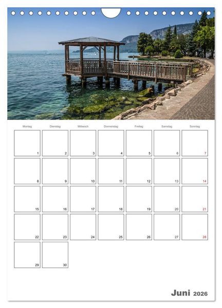 Produktbild: GARDASEE Terminplaner (Wandkalender 2026 DIN A4 hoch), CALVENDO Monatskalender
