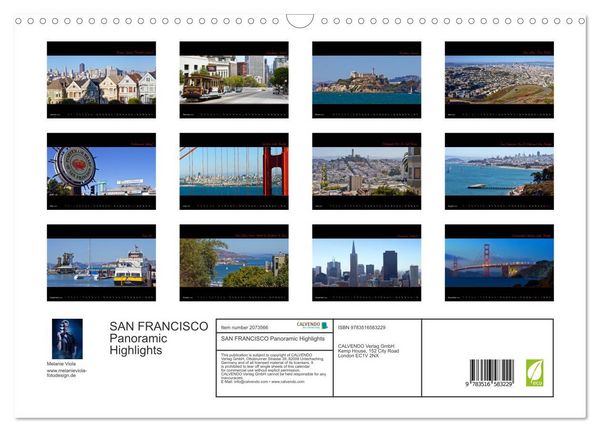Produktbild: SAN FRANCISCO Panoramic Highlights (Wall Calendar 2026 DIN A3 landscape), CALVENDO 12 Month Wall Calendar