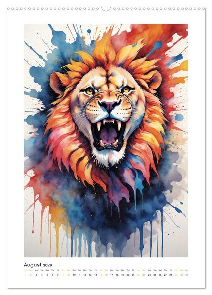Produktbild: Fantastic Animal World: A Play of Colors and Elegance (High Quality Premium Wall Calendar 2026 DIN A2 portrait),CALVENDO 12 Month Wall Calendar