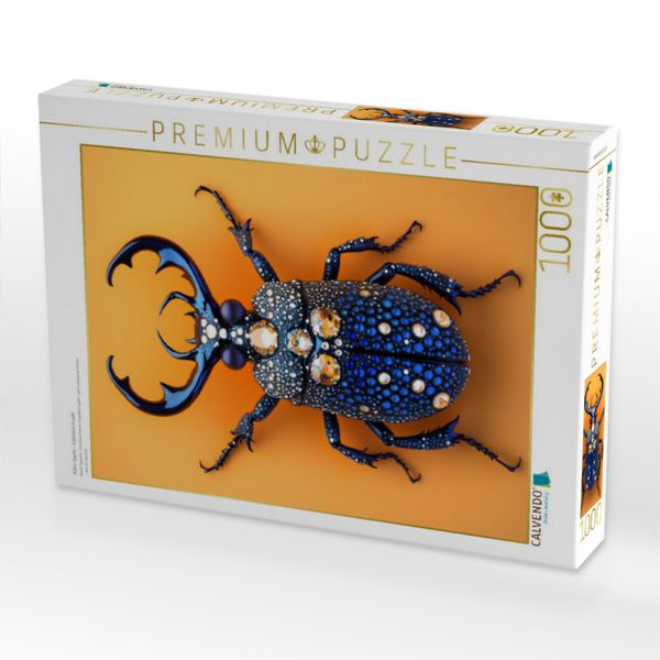 Produktbild: CALVENDO Puzzle K&auml;fer-Saphir - Edelstein Insekt | 1000 Teile Lege-Gr&ouml;&szlig;e 64x48cm Foto-Puzzle f&uuml;r gl&uuml;ckliche Stunden