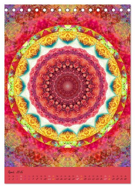 Produktbild: Mandala Energien (Tischkalender 2026 DIN A5 hoch), CALVENDO Monatskalender