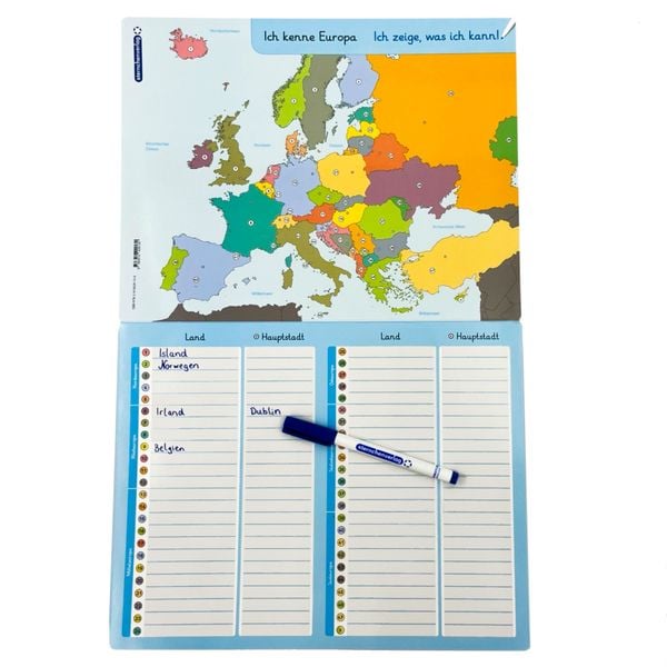 Produktbild: Ich kenne Europa - Länder und Hauptstädte - Lerntafel mit Stift