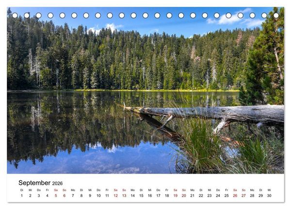Produktbild: Schwarzwald, Seen und Hochmoore (Tischkalender 2026 DIN A5 quer), CALVENDO Monatskalender