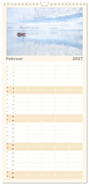 Produktbild: Familienplaner 2027 - Nordsee Insel Sylt mit 5 Spalten (Wandkalender, 21 x 45 cm) CALVENDO