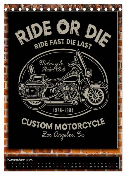 Produktbild: Motorrad - nostalgische Momente (Tischkalender 2026 DIN A5 hoch), CALVENDO Monatskalender