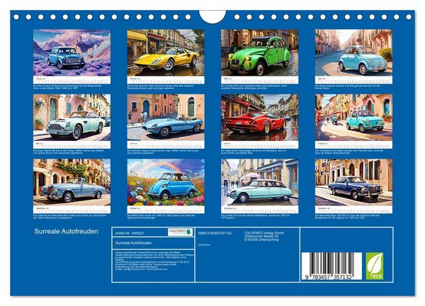 Produktbild: Surreale Autofreuden (Wandkalender 2026 DIN A4 quer), CALVENDO Monatskalender