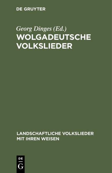 Produktbild: Wolgadeutsche Volkslieder