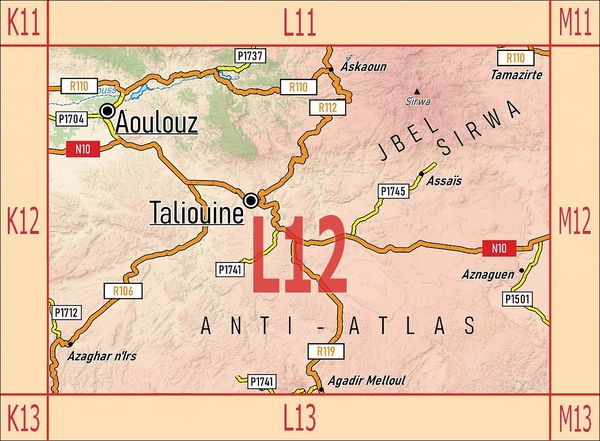 Produktbild: L12: Taliouine - Aoulouz - Askoun - Agadir Melloul - Jbel Sirwa + GPS-Waypoints