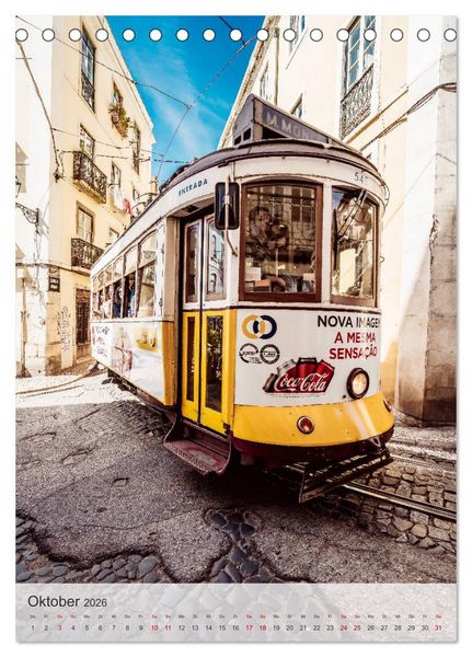 Produktbild: Lissabon Perspektiven (Tischkalender 2026 DIN A5 hoch), CALVENDO Monatskalender