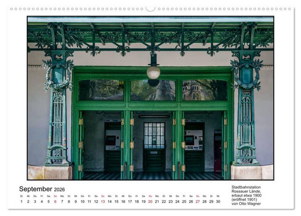 Produktbild: Jugendstil-Baukunst in Wien (hochwertiger Premium Wandkalender 2026 DIN A2 quer), Kunstdruck in Hochglanz