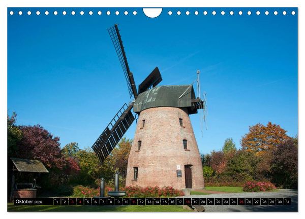 Produktbild: Windm&uuml;hlen in Deutschland (Wandkalender 2026 DIN A4 quer), CALVENDO Monatskalender