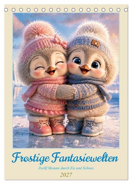 Produktbild: Frostige Fantasiewelten (Tischkalender 2027 DIN A5 hoch), CALVENDO Monatskalender