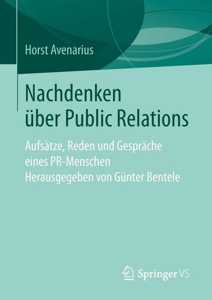 Produktbild: Nachdenken &uuml;ber Public Relations