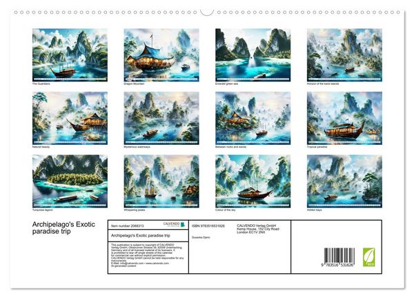 Produktbild: Archipelago's Exotic paradise trip (High Quality Premium Wall Calendar 2026 DIN A2 landscape),CALVENDO 12 Month Wall Calendar