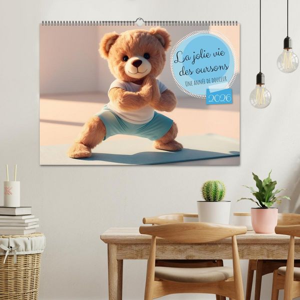 Produktbild: La jolie vie des oursons - Une ann&eacute;e de douceur (Calendrier mural 2026 DIN A2 vertical), CALVENDO calendrier mensuel