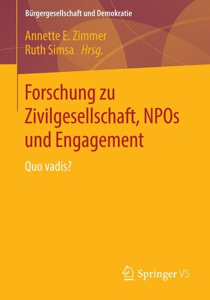 Produktbild: Forschung zu Zivilgesellschaft, NPOs und Engagement