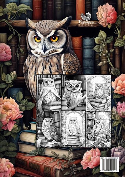 Produktbild: Eulen in der Bibliothek Malbuch f&uuml;r Erwachsene