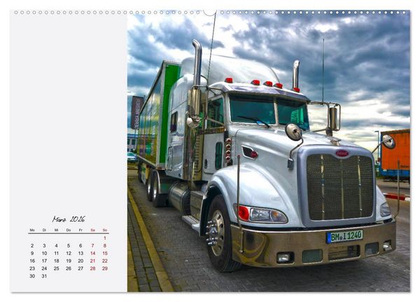 Produktbild: Langhauber. Coole Trucks in den USA (hochwertiger Premium Wandkalender 2026 DIN A2 quer), Kunstdruck in Hochglanz