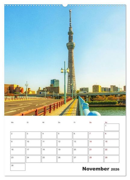 Produktbild: Tokio - Reiseplaner (Wandkalender 2026 DIN A2 hoch), CALVENDO Monatskalender