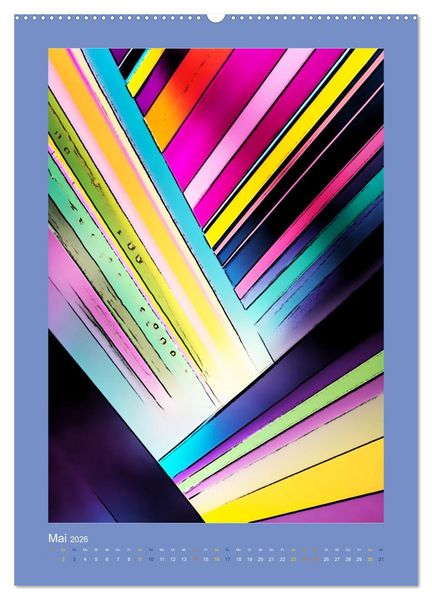 Produktbild: WALL ART Geometrische Konzeptkunst (Wandkalender 2026 DIN A2 hoch), CALVENDO Monatskalender