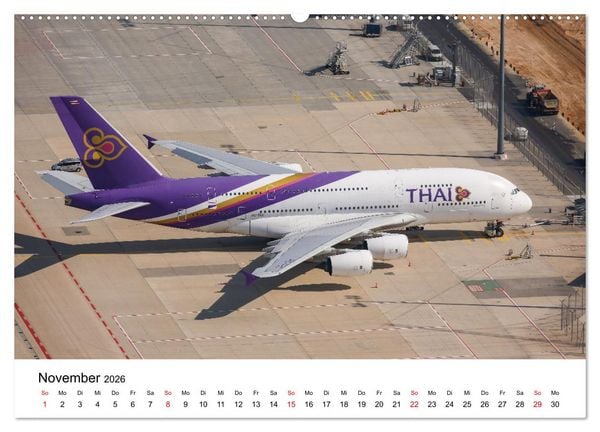 Produktbild: Airbus A380 Superjumbo 2026 (hochwertiger Premium Wandkalender 2026 DIN A2 quer), Kunstdruck in Hochglanz