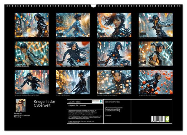 Produktbild: Kriegerin der Cyberwelt (Wandkalender 2026 DIN A2 quer), CALVENDO Monatskalender