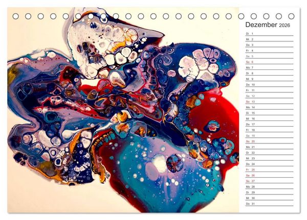 Produktbild: Abstract World - abstrakte Kunst in Acrylflie&szlig;technik (Tischkalender 2026 DIN A5 quer), CALVENDO Monatskalender