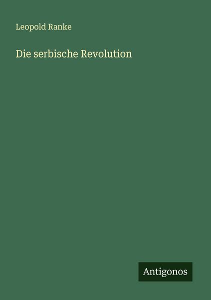 Produktbild: Die serbische Revolution