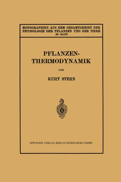 Produktbild: Pflanzenthermodynamik
