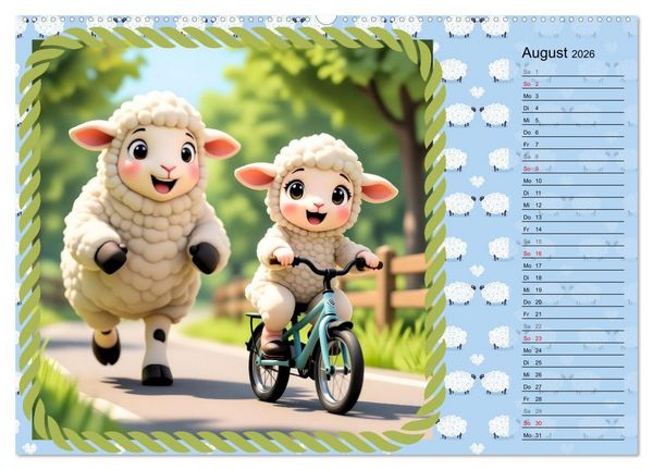 Produktbild: L&auml;mmchen Lillys erste Momente (Wandkalender 2026 DIN A2 quer), CALVENDO Monatskalender