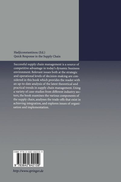 Produktbild: Quick Response in the Supply Chain