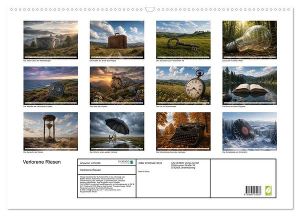 Produktbild: Verlorene Riesen (Wandkalender 2027 DIN A2 quer), CALVENDO Monatskalender