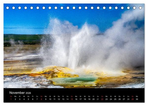 Produktbild: Traumziele in den USA. Der Yellowstone National Park (Tischkalender 2026 DIN A5 quer), CALVENDO Monatskalender