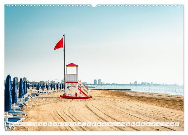 Produktbild: Lignano in Italien. Sommer Strand und Meer (hochwertiger Premium Wandkalender 2026 DIN A2 quer), Kunstdruck in Hochglanz