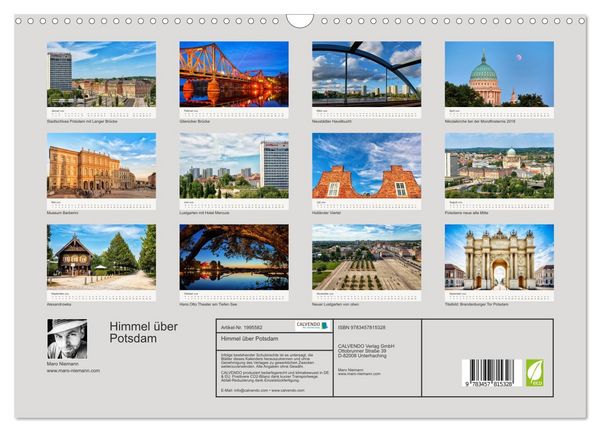 Produktbild: Himmel &uuml;ber Potsdam (Wandkalender 2026 DIN A3 quer), CALVENDO Monatskalender