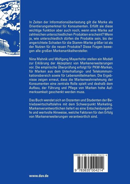Produktbild: Erfolgsfaktoren von Markenerweiterungen