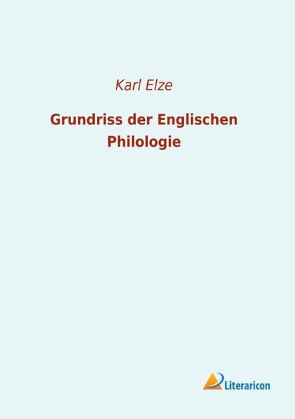 Produktbild: Grundriss der Englischen Philologie