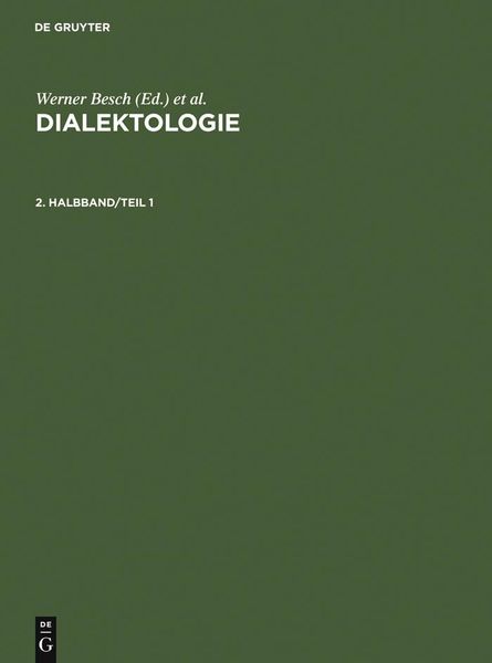 Produktbild: Dialektologie. 2. Halbband