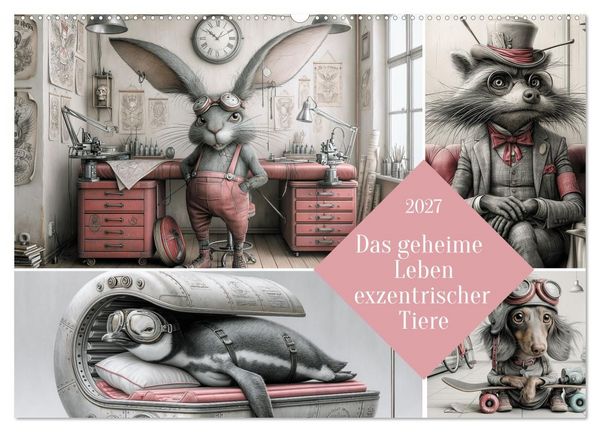 Produktbild: Das geheime Leben exzentrischer Tiere (Wandkalender 2027 DIN A2 quer), CALVENDO Monatskalender
