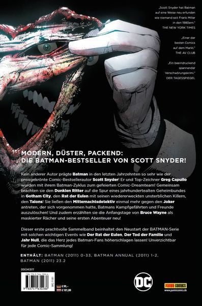 Produktbild: Batman von Scott Snyder und Greg Capullo (Deluxe Edition)
